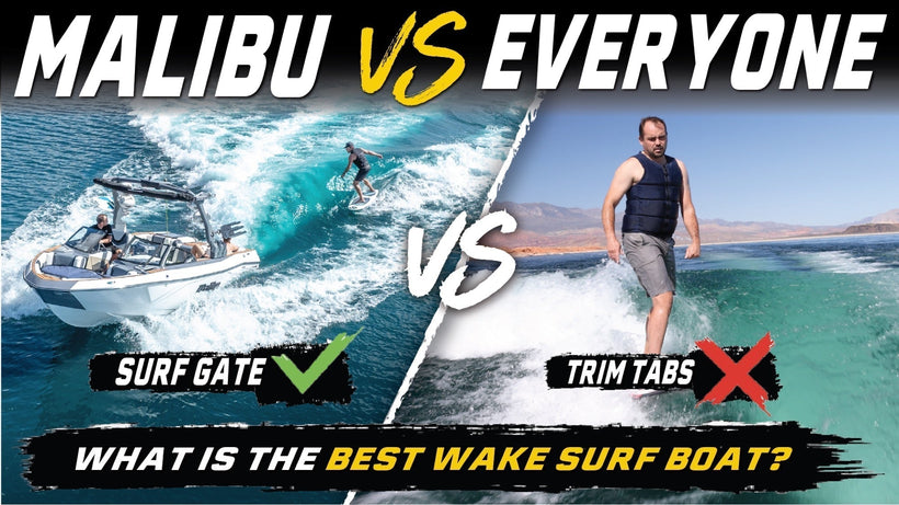 Wakesurfer riding a clean Malibu surf wave